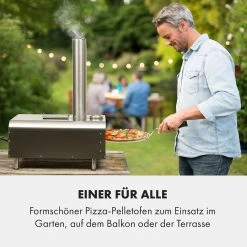 Klarstein Diavolo Pizza-Pelletofen Inkl. Pizzastein Thermometer Edelstahl -KALDEWEI-Shop 8600359300 12366 prod 002