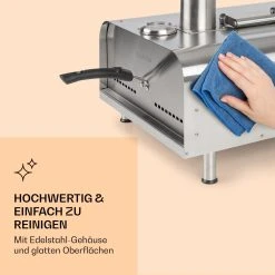 Klarstein Diavolo Pizza-Pelletofen Inkl. Pizzastein Thermometer Edelstahl -KALDEWEI-Shop 8600359300 12366 prod 006