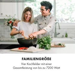 Klarstein Virtuosa EcoAdapt Induktionskochfeld 4 Zonen 7200W Glas Schwarz -KALDEWEI-Shop 8600359300 12541 prod 002