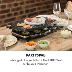 Klarstein Entrecote 2-in-1 Raclettegrill & Fondue Naturstein 1100W 8 Personen -KALDEWEI-Shop 8600359300 2585 prod 002