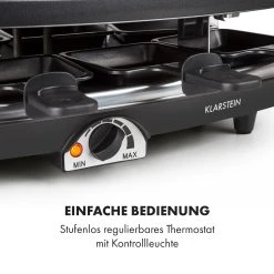 Klarstein Entrecote 2-in-1 Raclettegrill & Fondue Naturstein 1100W 8 Personen -KALDEWEI-Shop 8600359300 2585 prod 004