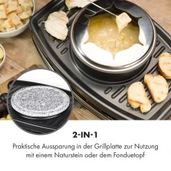 Klarstein Entrecote 2-in-1 Raclettegrill & Fondue Naturstein 1100W 8 Personen -KALDEWEI-Shop 8600359300 31225 prod 003