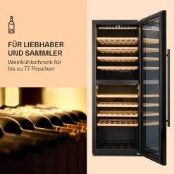 Klarstein Barossa 77 Duo Weinkühlschrank 2 Zonen 191 L 77 Fl. Touch LED Schwarz -KALDEWEI-Shop 8600359300 4849 prod 003