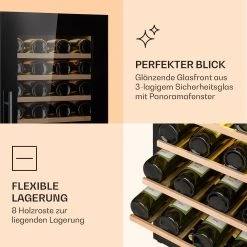 Klarstein Barossa 77 Duo Weinkühlschrank 2 Zonen 191 L 77 Fl. Touch LED Schwarz -KALDEWEI-Shop 8600359300 4849 prod 005
