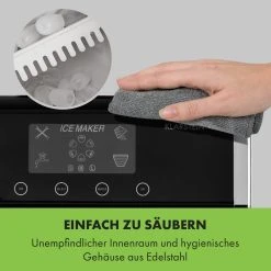 Klarstein Eiszeit Eiswürfelmaschine Edelstahl 3 Eiswürfelgrößen Silber -KALDEWEI-Shop 8600359300 5036 prod 006