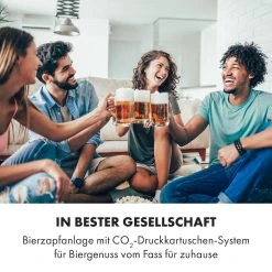 Klarstein Beerkules Bierzapfanlage 5l Fässer | Kompressor | UltraFast Cooling: 4h | 120W Schwarz -KALDEWEI-Shop 8600359300 5138 prod 002