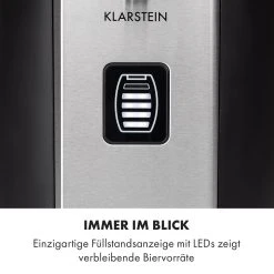Klarstein Beerkules Bierzapfanlage 5l Fässer | Kompressor | UltraFast Cooling: 4h | 120W Schwarz -KALDEWEI-Shop 8600359300 5138 prod 006