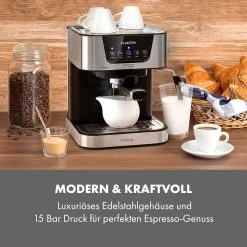 Klarstein Arabica Espressomaschine 1050W 15 Bar 1,5l Touch-Bedienfeld Edelstahl -KALDEWEI-Shop 8600359300 5147 prod 002
