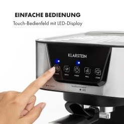 Klarstein Arabica Espressomaschine 1050W 15 Bar 1,5l Touch-Bedienfeld Edelstahl -KALDEWEI-Shop 8600359300 5147 prod 003