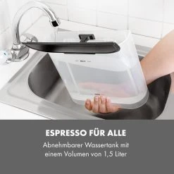 Klarstein Arabica Espressomaschine 1050W 15 Bar 1,5l Touch-Bedienfeld Edelstahl -KALDEWEI-Shop 8600359300 5147 prod 004
