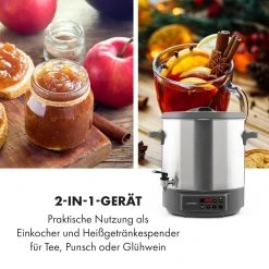 Klarstein Lady Marmalade Einkochautomat Getränkespender 27L 100°C 12h Edelstahl -KALDEWEI-Shop 8600359300 5176 prod 003