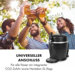 Klarstein Tap2Go Mobile 2-in1 Bierzapfanlage Mit Getränkekühler 5l/13l Schwarz -KALDEWEI-Shop 8600359300 5179 prod 004