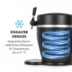 Klarstein Tap2Go Mobile 2-in1 Bierzapfanlage Mit Getränkekühler 5l/13l Schwarz -KALDEWEI-Shop 8600359300 5179 prod 005