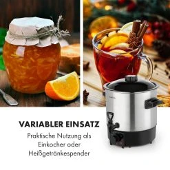 Klarstein Biggie Eco Einkochautomat & Getränkespender 1000W 30-100°C Zapfhahn 9l -KALDEWEI-Shop 8600359300 5213 prod 005