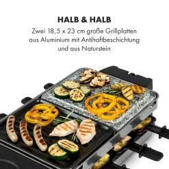 Klarstein Sirloin Raclette 1500W Aluminium / Stein 8 Personen Kontroll-LED -KALDEWEI-Shop 8600359300 5239 prod 004