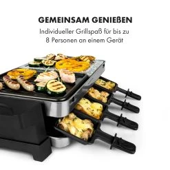 Klarstein Sirloin Raclette 1500W Aluminium / Stein 8 Personen Kontroll-LED -KALDEWEI-Shop 8600359300 5239 prod 005