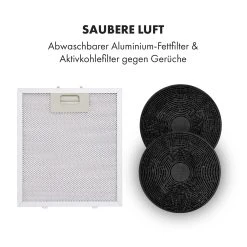 Klarstein Tron Ambience Inselabzugshaube Ø38cm Umluft 540m³/h LED Edelstahl -KALDEWEI-Shop 8600359300 9681 prod 005