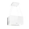 Klarstein Kronleuchter L Inselabzugshaube 60cm Abluft: 590m³/h LED Touch Glas Weiß