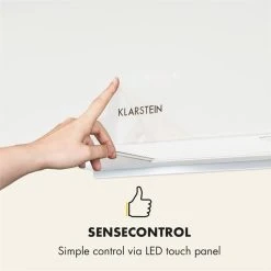 Klarstein Kronleuchter L Inselabzugshaube 60cm Abluft: 590m³/h LED Touch Glas Weiß -KALDEWEI-Shop 8600359300 9723 prod 006