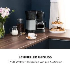 Klarstein GrandeGusto Kaffeemaschine 1690W 1,3l Pre-Infusion 96°C Schwarz -KALDEWEI-Shop 8600359300 9858 prod 002