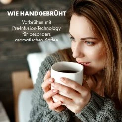 Klarstein GrandeGusto Kaffeemaschine 1690W 1,3l Pre-Infusion 96°C Schwarz -KALDEWEI-Shop 8600359300 9858 prod 003