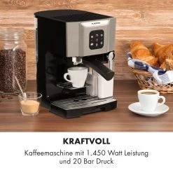 Klarstein BellaVita Kaffeemaschine 3-in-1 1450 W 20 Bar Milchschäumer -KALDEWEI-Shop 8600359300 9860 prod 002