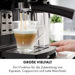 Klarstein BellaVita Kaffeemaschine 3-in-1 1450 W 20 Bar Milchschäumer -KALDEWEI-Shop 8600359300 9860 prod 006