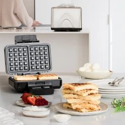 WILFA Waffeleisen GAUFRES Für 2 Belgische Waffeln, 1000 Watt, BW-1000B, Schwarz -KALDEWEI-Shop 8600364500 603904 prod 006