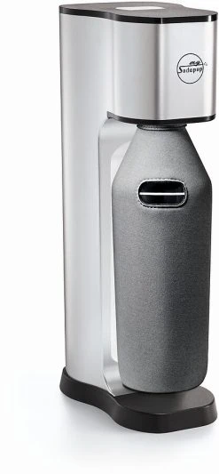 SODAPOP Wassersprudler Joy Prestige, Silver, 2 Glaskaraffen 850ml Mit Bottle Shirt, CO2-Zylinder -KALDEWEI-Shop 8600364500 M806627 prod 002