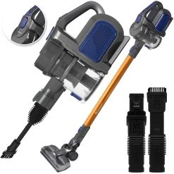 KESSER® 2in1 Zyklon Akku Staubsauger Handstaubsauger | Beutel- Kabelloser | Betriebszeit Bis 55 Min | Elektrobürste | Lithium-Ionen Akku | Decken- Bodenreinigung, | Wandhalterung |