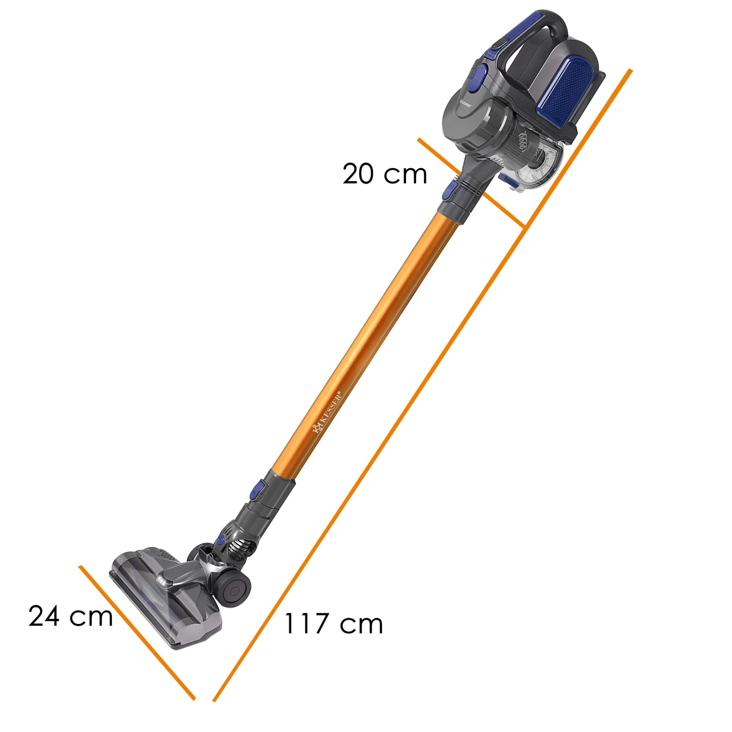 KESSER® 2in1 Zyklon Akku Staubsauger Handstaubsauger | Beutel- Kabelloser | Betriebszeit Bis 55 Min | Elektrobürste | Lithium-Ionen Akku | Decken- Bodenreinigung, | Wandhalterung | 8 KESSER® 2in1 Zyklon Akku Staubsauger Handstaubsauger | Beutel- Kabelloser | Betriebszeit Bis 55 Min | Elektrobürste | Lithium-Ionen Akku | Decken- Bodenreinigung, | Wandhalterung | – Bild 6