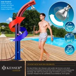 KESSER® Solar Gartendusche Solardusche Bogen Inkl. Schutzhaube Warmes Wasser | 20 Liter | Max. 60°C Ohne Stromanschluss | Pooldusche Camping | Regenduschkopf Und Wasserhahn | Gartenschlauch-Anschluss -KALDEWEI-Shop 8600364700 19730 prod 004