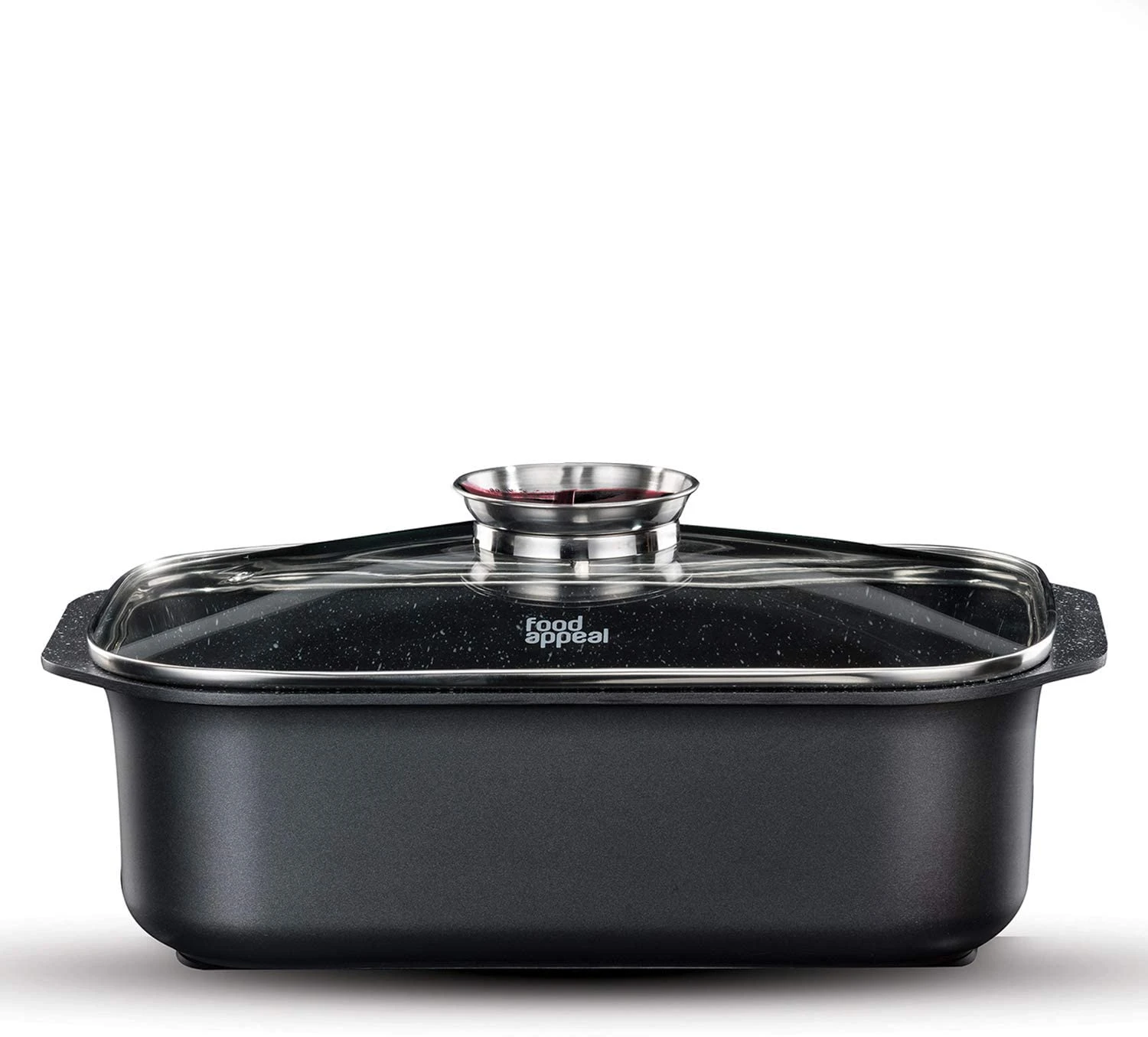 Food Appeal Black Marble Kasserolle, Kochtopf, Röster Mit Aromatischem Glasdeckel, Anti-haft Beschichtung | Schwarzes Marmor Design | Für Gasherd, Induktionsherd, Keramikherd Und Elektroherd 3 Food Appeal Black Marble Kasserolle, Kochtopf, Röster Mit Aromatischem Glasdeckel, Anti-haft Beschichtung | Schwarzes Marmor Design | Für Gasherd, Induktionsherd, Keramikherd Und Elektroherd