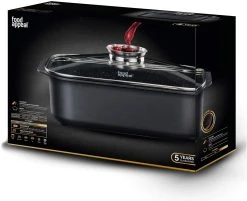 Food Appeal Black Marble Kasserolle, Kochtopf, Röster Mit Aromatischem Glasdeckel, Anti-haft Beschichtung | Schwarzes Marmor Design | Für Gasherd, Induktionsherd, Keramikherd Und Elektroherd 10 Food Appeal Black Marble Kasserolle, Kochtopf, Röster Mit Aromatischem Glasdeckel, Anti-haft Beschichtung | Schwarzes Marmor Design | Für Gasherd, Induktionsherd, Keramikherd Und Elektroherd -KALDEWEI-Shop 8600365100 10128 prod 003