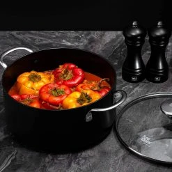 Food Appeal Edge Induktionstopf, Kochtopf, Induktionspfanne 20cm Mit Glasdeckel | Black Crystal Design | Für Induktionsherd, Gasherd, Elektroherd Und Keramikherd -KALDEWEI-Shop 8600365100 10133 prod 005