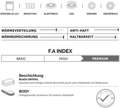 Food Appeal Edge Induktionstopf, Kochtopf, Induktionspfanne 20cm Mit Glasdeckel | Black Crystal Design | Für Induktionsherd, Gasherd, Elektroherd Und Keramikherd -KALDEWEI-Shop 8600365100 10133 prod 006