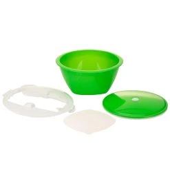Börner BÖRNER Multimaker - Getönt: Schüssel Mit Frischhaltedeckel, Sieb & Multiplate | Aufbewahrungsbehältnis | Grün
