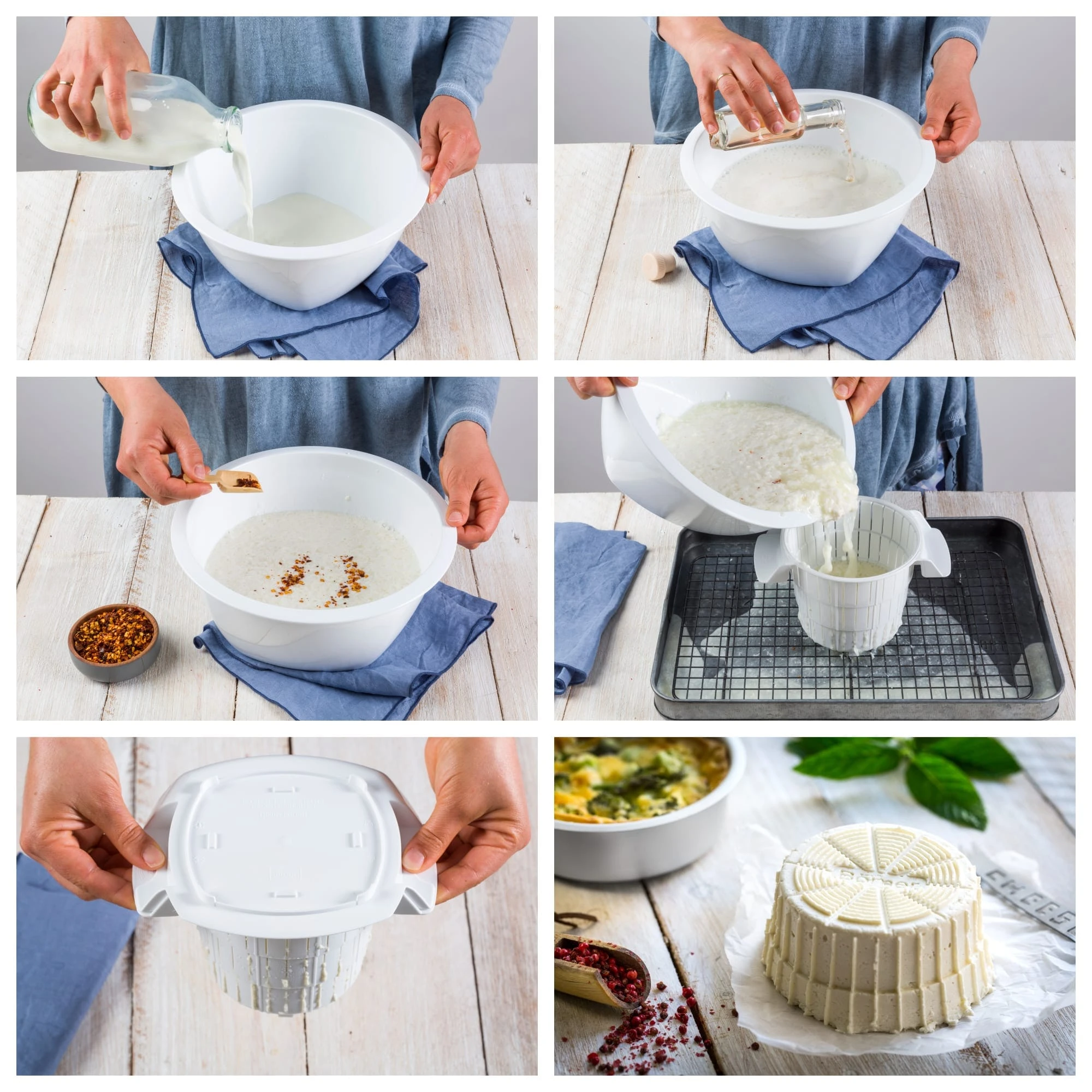 Börner Cheesemaker, Cheese Maker Käse Frischkäse Zubereiten Rezeptbuch Cheese Set Selbst Machen 7 Börner Cheesemaker, Cheese Maker Käse Frischkäse Zubereiten Rezeptbuch Cheese Set Selbst Machen – Bild 5