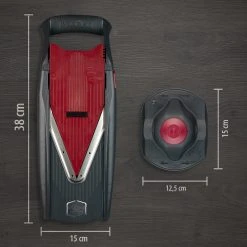 Borner Börner Vital Gemüsehobel Basis Set Rot/Schwarz, Mit Dressing Funktion, Inkl. Mandoline, Fruchthalter, Marinierrolle, Einschub -KALDEWEI-Shop 8600365100 85824 prod 003