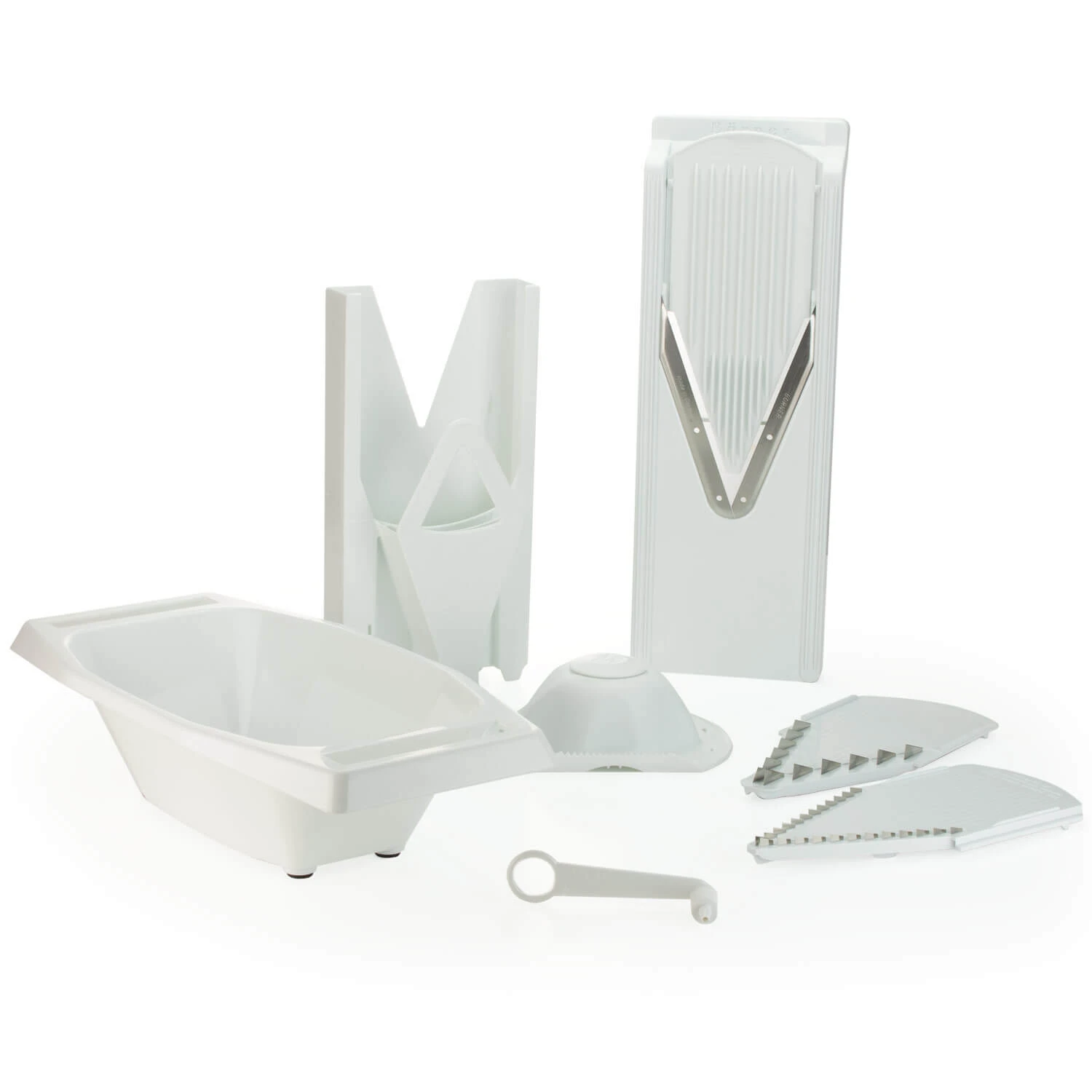 Borner Börner Mandoline V3 Spezial | 7-teiliges Set | 5 Schnittstärken | Als Pommes-Schneider Geeignet | BPA-frei Und Rostfrei | Weiß 3 Borner Börner Mandoline V3 Spezial | 7-teiliges Set | 5 Schnittstärken | Als Pommes-Schneider Geeignet | BPA-frei Und Rostfrei | Weiß