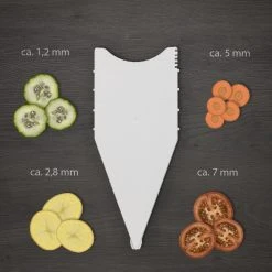 Borner Börner V5 PowerLine Plus Set Gemüsehobel, Obst- & Gemüseschneider Mit Fruchthalter, Scheibeneinschub, Sparschäler, 10 Schnittarten, 6 Tlg. Set, Weiß -KALDEWEI-Shop 8600365100 8755 prod 003