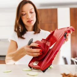 Borner Börner V5 PowerLine Plus Set Gemüsehobel, Obst- & Gemüseschneider Mit Fruchthalter, Scheibeneinschub, Sparschäler, 10 Schnittarten, 6 Tlg. Set, Weiß -KALDEWEI-Shop 8600365100 8755 prod 006