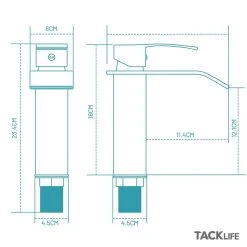 TACKLIFE DBWF01BT Messing Badarmatur Wasserfall Waschbeckenarmatur Einhand Waschtischarmatur Warm- Und Kaltwasser Verfügbar 12 TACKLIFE DBWF01BT Messing Badarmatur Wasserfall Waschbeckenarmatur Einhand Waschtischarmatur Warm- Und Kaltwasser Verfügbar -KALDEWEI-Shop 8600367000 2616 prod 005
