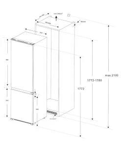 WOLKENSTEIN Kühl-Gef.Kombination. WKG257.4NF EB, 246 Liter Nutzinhalt -KALDEWEI-Shop 8600368200 1123 1648 prod 002