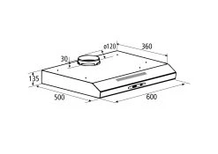 YUNA Mila Dunstabzugshaube KUBH 60205 Edelstahl 60 Cm, Inklusive Kohlefilter -KALDEWEI-Shop 8600368200 3607 4132 prod 006