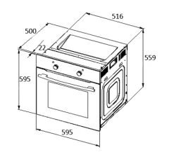 PKM Einbaubackofen EBO9.4 Mit Display Und Timer, 56 Liter Garraum -KALDEWEI-Shop 8600368200 3626 4151 prod 002