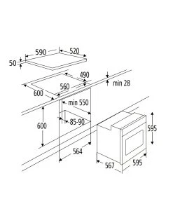 PKM Einbauherdset BIC7 GK IX4 , 76 Liter Garraum -KALDEWEI-Shop 8600368200 541 1066 prod 003